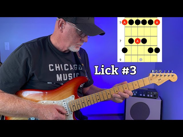 3 Killer A minor pentatonic solo licks!!!