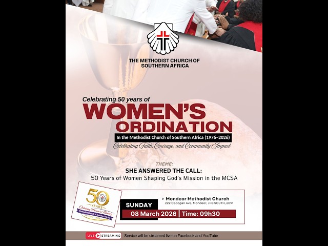 Jubilee 2026: She Said Yes to the Call: 50 Years of Women in Ministry Launch at Mondeor Meth Church