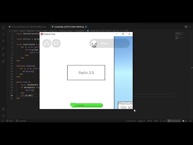 Polytoria - UIAspectRatioConstraint and UISizeConstraint