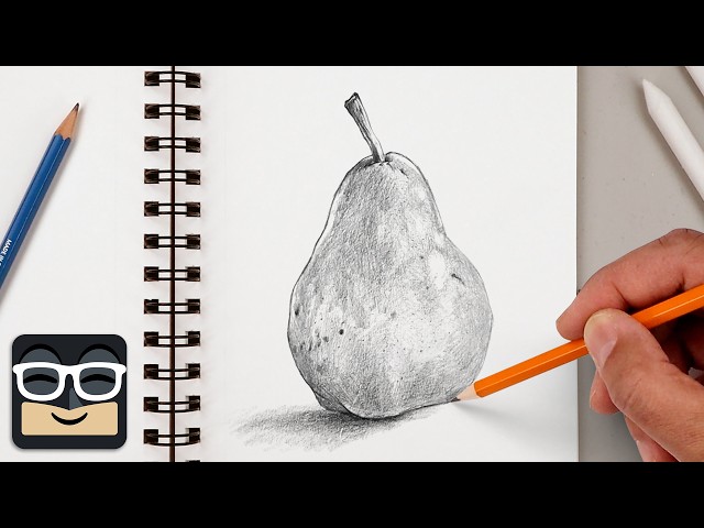 How to Draw a Realistic Pear | Step by Step Sketch Tutorial