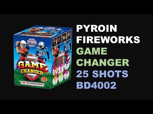 BD4002 GAME CHANGER 25SHOTS 200G CAKE MULTI-COLORED STARS  AND SHINY BLINKS