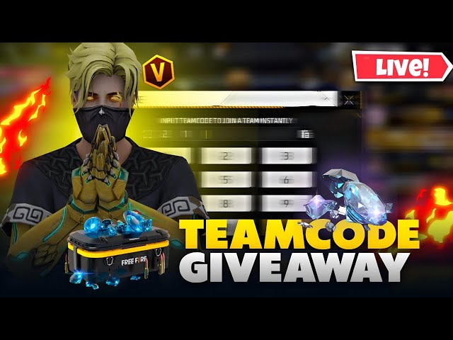 FREE FIRE LIVE CUSTOM ROOM GIVEAWAY | FF LIVE TEAM CODE GIVEAWAY | FF LIVE GIVEAWAY DJ ALOK |FF LIVE