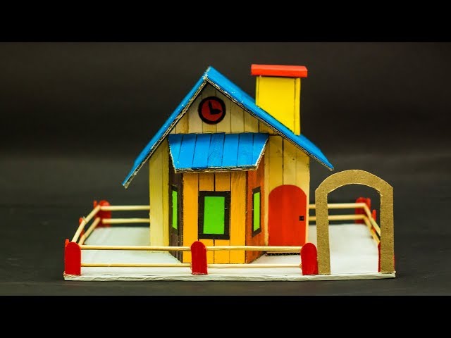 How To Make Simple Popsicle Sticks House