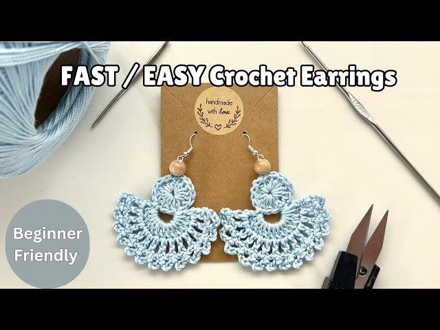 FAST / EASY Crochet Earrings | Beginner Friendly