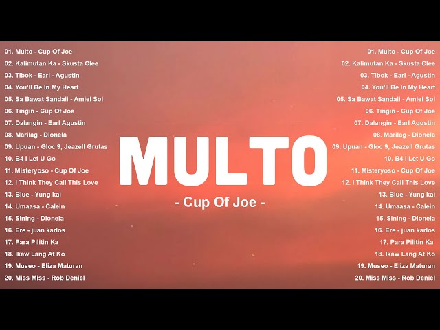 Multo - Cup Of Joe, Tibok - Earl Agustin | Best New Tagalog Love Songs 2025- Hot Hits OPM On Spotify
