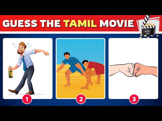 Guess the Tamil Movie by 3 Clues | Connection Game Challenge | Bioscope Game | Tamil Movie Quiz