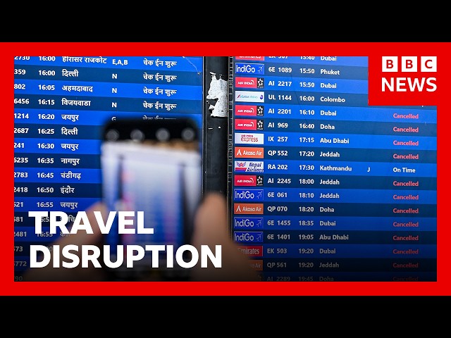 Flights cancelled as new travel warnings issued after US-Israeli strikes on Iran | BBC News