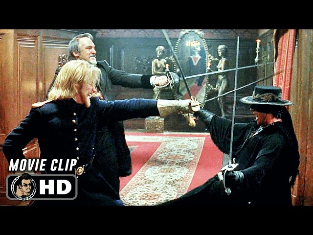 2 Vs 1 Sword Fight Scene | THE MASK OF ZORRO (1998) Movie CLIP HD