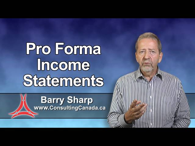 What is a pro forma income statement?