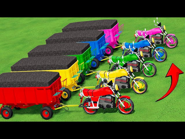 Work With Fruit! TR5ANSPORT BIG MOTORs and CANOLA to 3 STOREY GARAGE! Farming Simulator 22