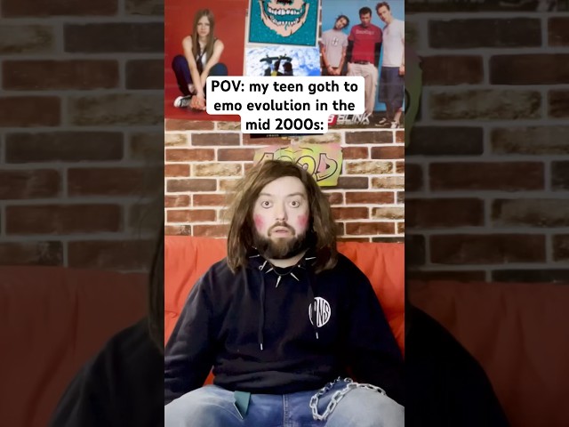 Biggest transition of my lyf 💀 #emo #goth #comedy #millennials #y2k #2010 #shorts