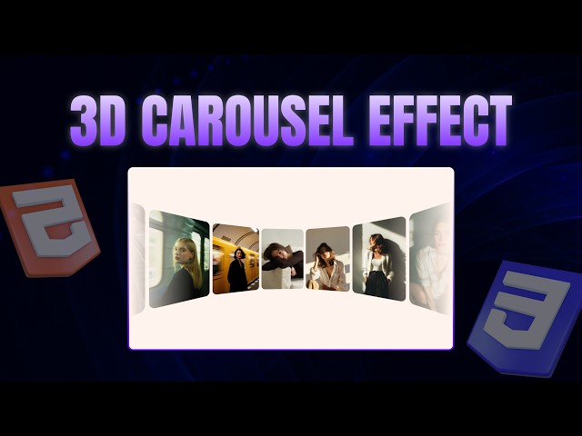 Create a 3D Animated Carousel Effect Using Only HTML & CSS | Step-by-Step Tutorial for Beginners