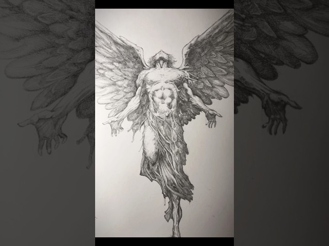 How to draw an angel (easy tutorial) #art #drawing #tutorial #shorts