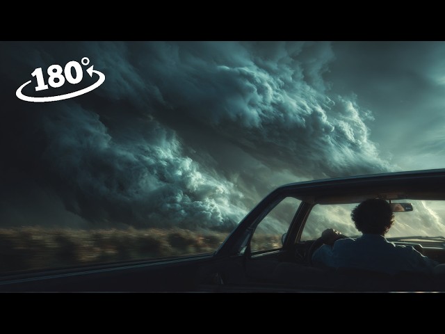 VR 180 TORNADO SURVIVAL: Category 5 Storm Destroys City Virtual Reality interactive video