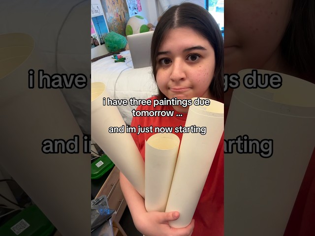 finishing 3 paintings in 6 hours… #art