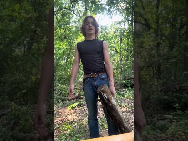 log throwing tutorial with crazy, lumberjack cousin! #funny