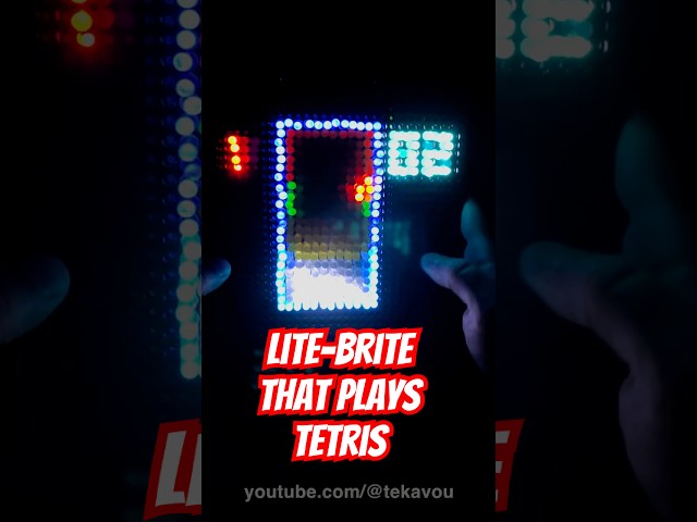 My custom Lite Brite can plays video games #shorts #tetris #3dprinting #funny #diy #arduino