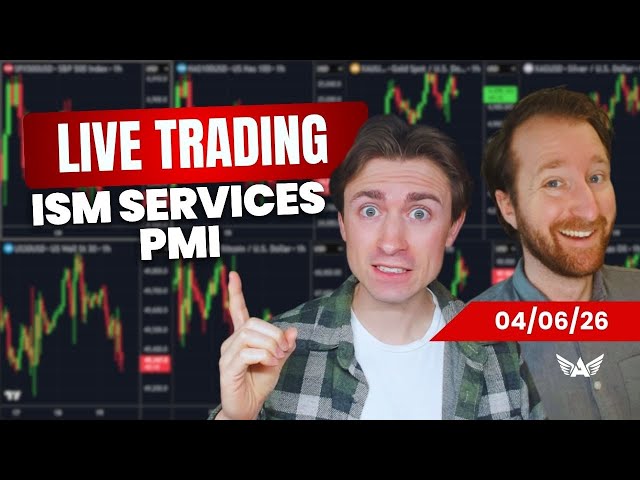 LIVE Trading ISM Services PMI Gold, Nasdaq, Forex | A1 Trading Show