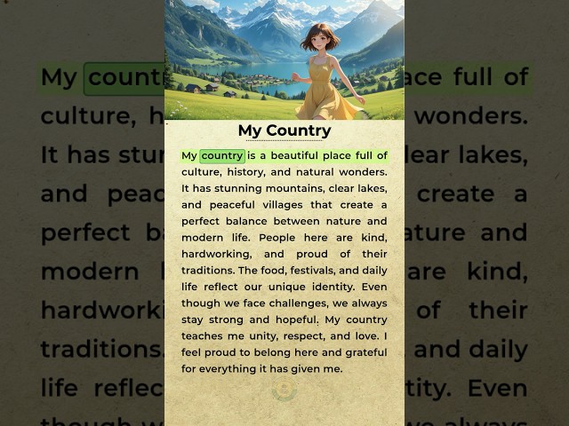 Learn English Through a Country Story | Be Proud of Where You Belong 🌏 #learnenglish #englishshorts