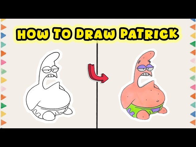 How to Draw Patrick from SpongeBob SquarePants – Art for Beginners