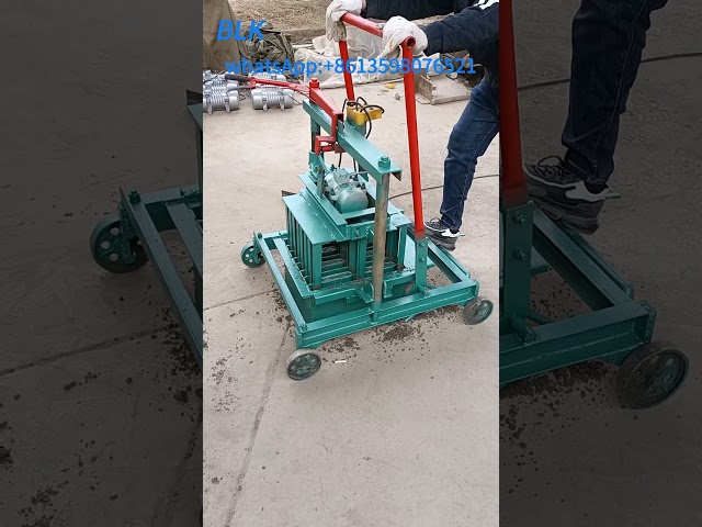 movable concrete cement hollow block making machine