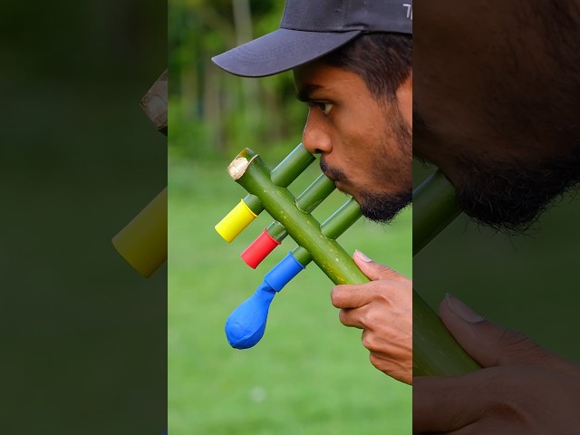 Gorgeous Colours Balloons with Bamboo Slingshots #ideas #bamboo #craft