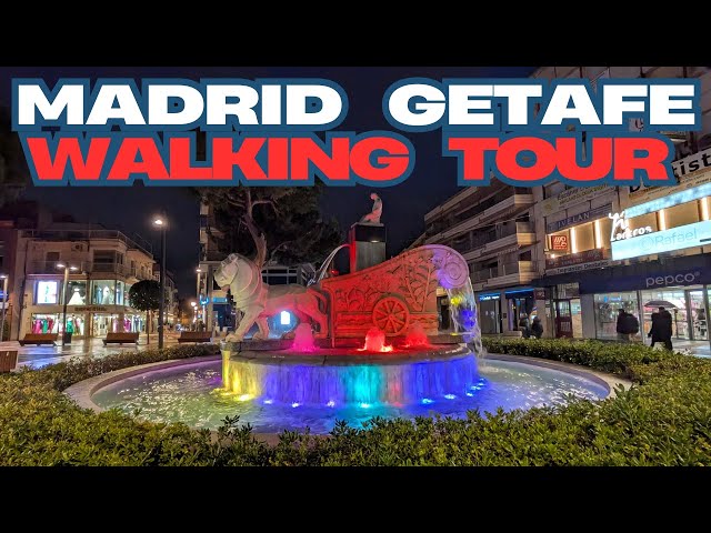 Exploring Madrid, Getafe Streets: Rainy Evening Stroll – Spain 4K Walking Tour