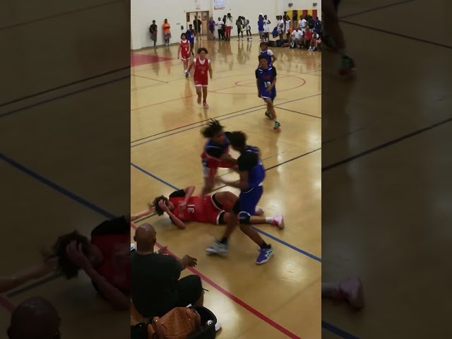 Fight during a Basketball Tournament at Stafford High School in Houston, Texas #short