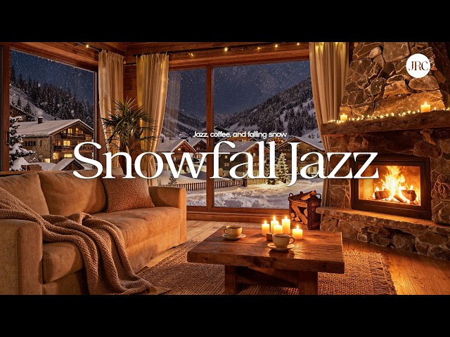 Winter Jazz Coffee Shop 🎶☕ Cozy Fireplace Sounds & Relaxing Holiday Jazz for Calm Focus and Rest