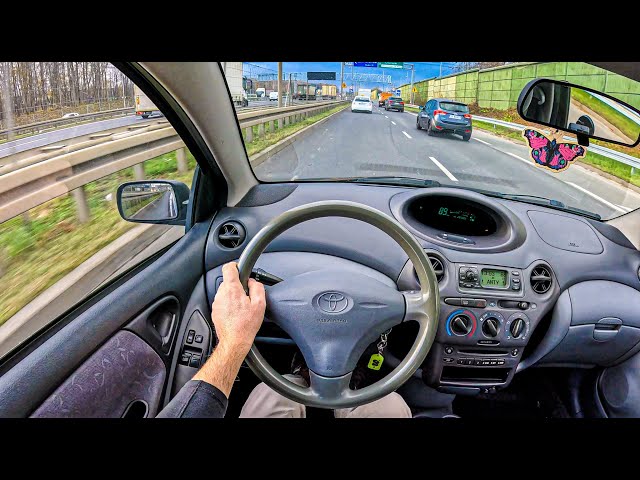 2000 Toyota Yaris  205,000 km  (1.0L | 68 hp) | POV Test Drive #2614 | Joe Black