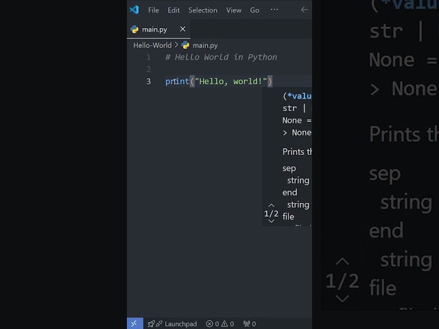 Python Basics: Your FIRST Program in Under a Minute! 🚀