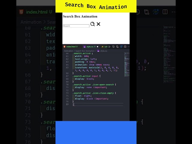 Search Box Animation Tutorial ✨ Create Interactive UI Designs