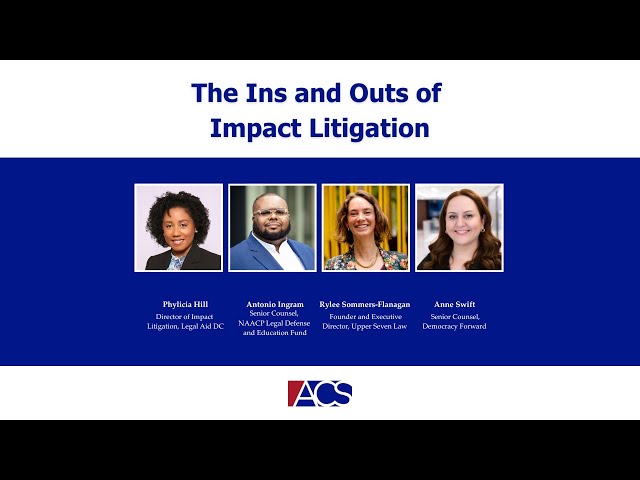 The Ins and Outs of Impact Litigation: How to Launch a Career Making Positive Change