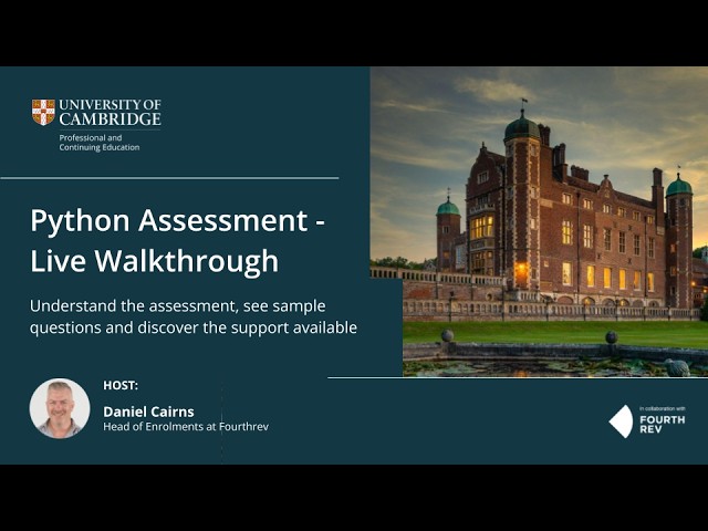 Python Assessment Walkthrough | Data Science with Machine Learning & AI Career Accelerator