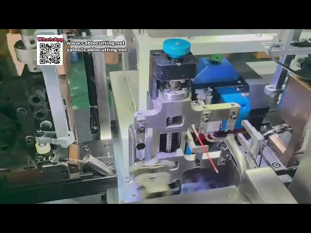 High Efficiency Full Servo Automatic Double Head Single Wire Crimping Machine Unit