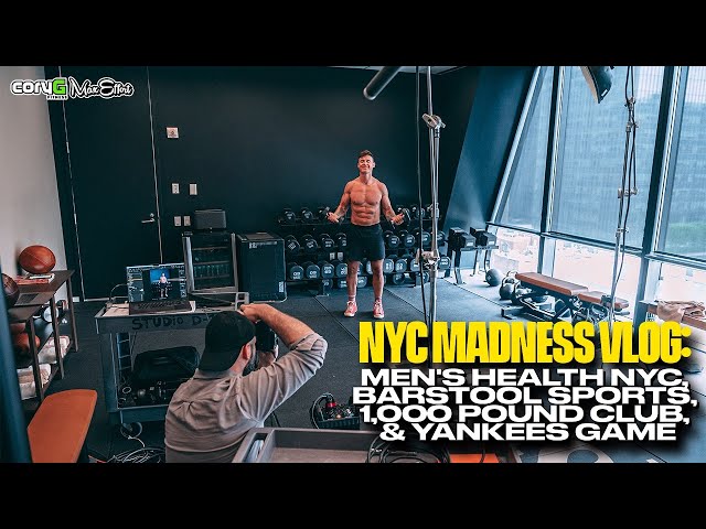 NYC Madness VLOG - Men's Health Photo Shoot, Barstool Sports, 1,000LB Club & Yankees Game