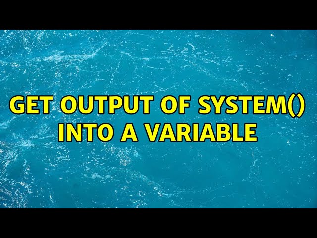 get output of system() into a variable