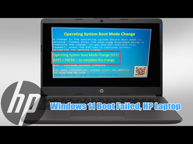 Windows 11, 10 Boot Failed HP Laptop, operating system boot mode change 021