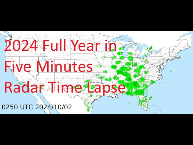 2024 Full Year US Weather Radar Time Lapse Animation