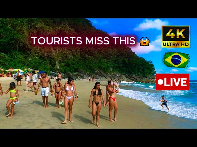 🔴 24/7 LIVE: Beautiful Brazil Beaches Walking Tour | 4K 60fps Ocean Waves ASMR