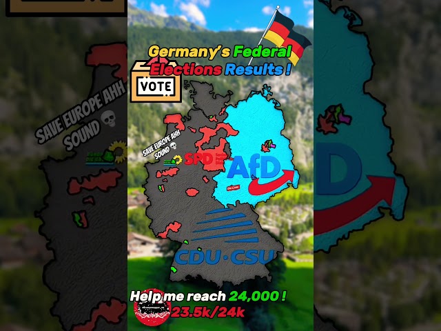 German Election Results 🗣️🇩🇪🇪🇺. #europe #map #mapper #geography #mapchart #history #mapping