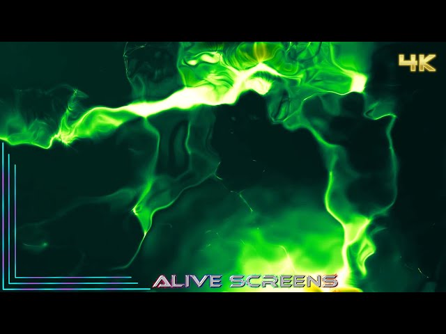 1 Hour Neon Green Background 4K | Psychedelic VJ Loop | Ambient Party Light