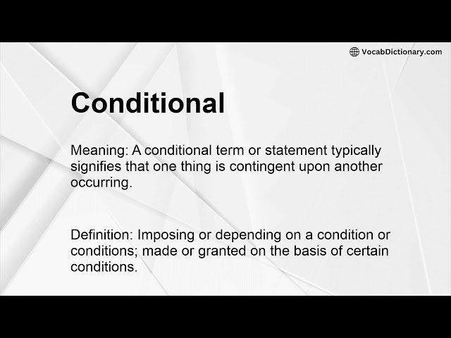 Conditional Meaning
