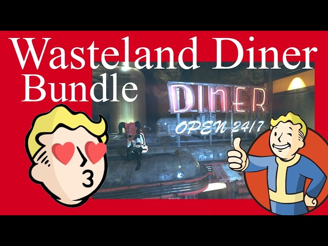 Wasteland Diner Tour & Review Fallout 76 Guide walkthrough vendor sign letters Atomic Shop 03/17/26