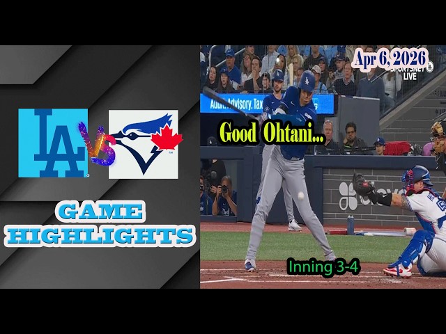 Los Angeles Dodgers vs Toronto Blue Jays inning 3-4 Game Highlights 6/4/2026-MLB Season 2026