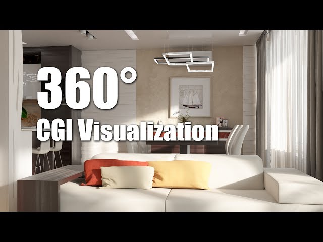 360º CGI Panorama - Apartment 17 - Living Room - v.2