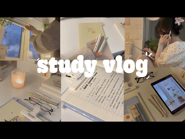 STUDY VLOG |  5am, studying  productive, daily, motivation ˚ ༘