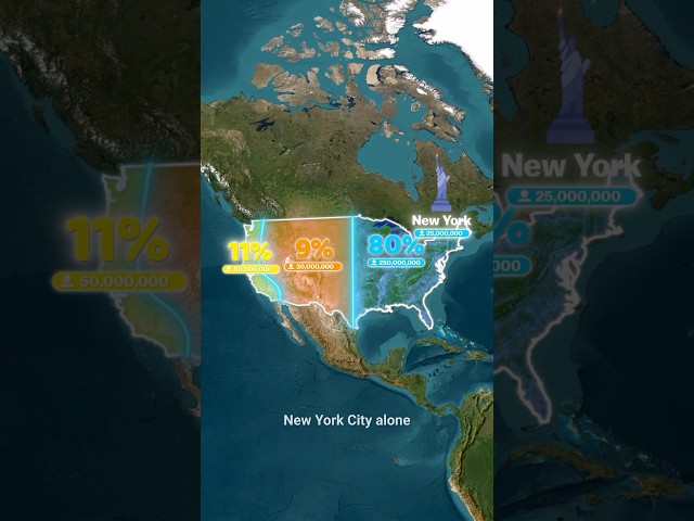 Population of the USA 🇺🇸 Why 80% of Americans Live East of This Line?