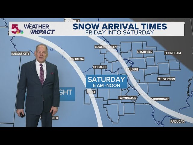 St. Louis weather: The timing of the winter storm and when the heaviest snow hits