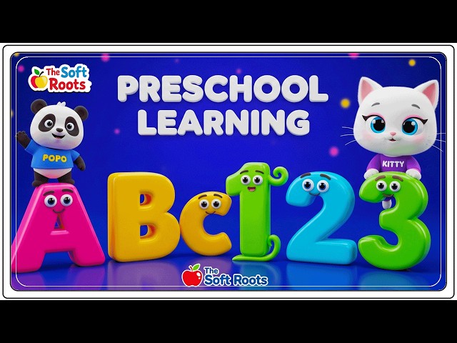 Preschool Learning activities for 3 year olds at home | Learn ABC Phonics Shapes Numbers Colors 🌈